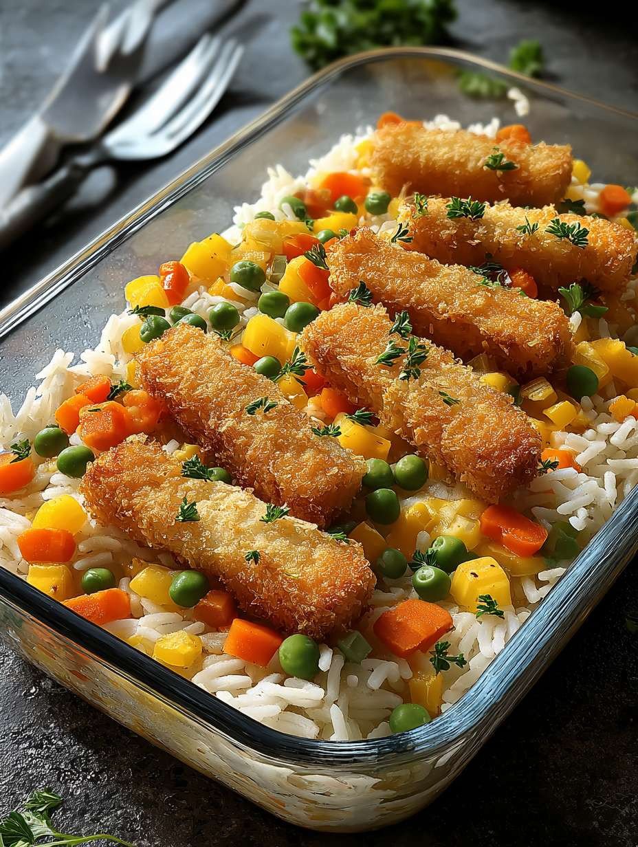 Airfryer Schnell Gesund Fischstäbchen Reis Gemüse Knusprig image 2
