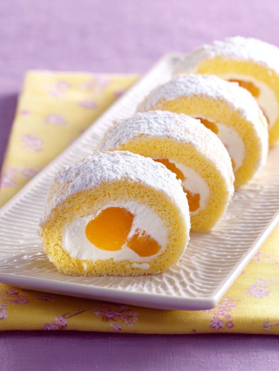 Cremige Aprikosen Biskuitrolle | Schnell & einfach gemacht image 2