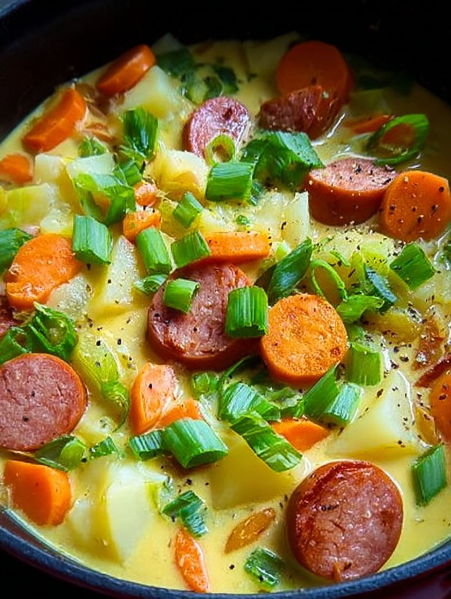 Cremiger Kohlrabieintopf mit Wurst & Kartoffeln image 2