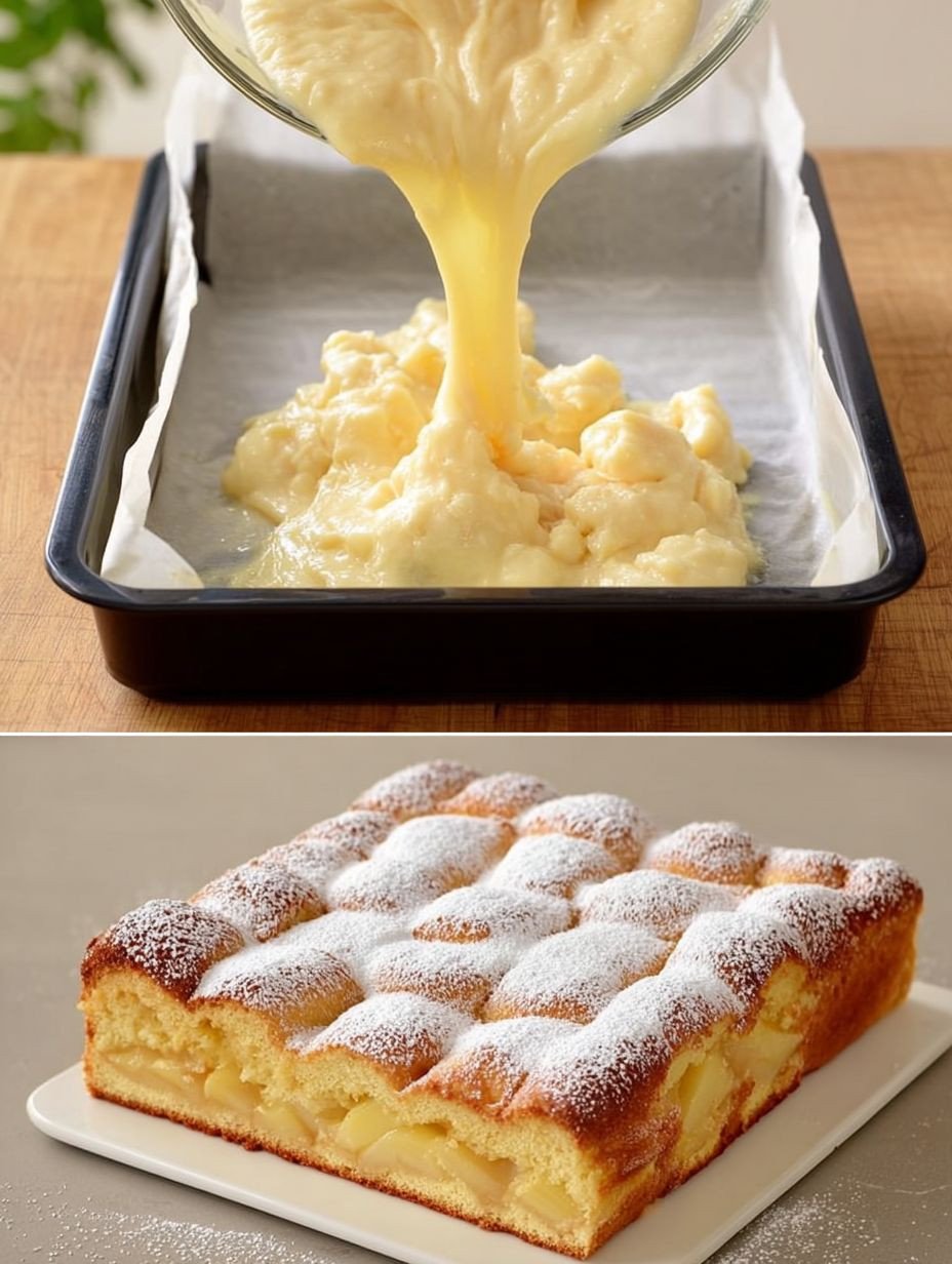 Dieser Birnen-Pudding-Blechkuchen ist einfach unwiderstehlich! image 2
