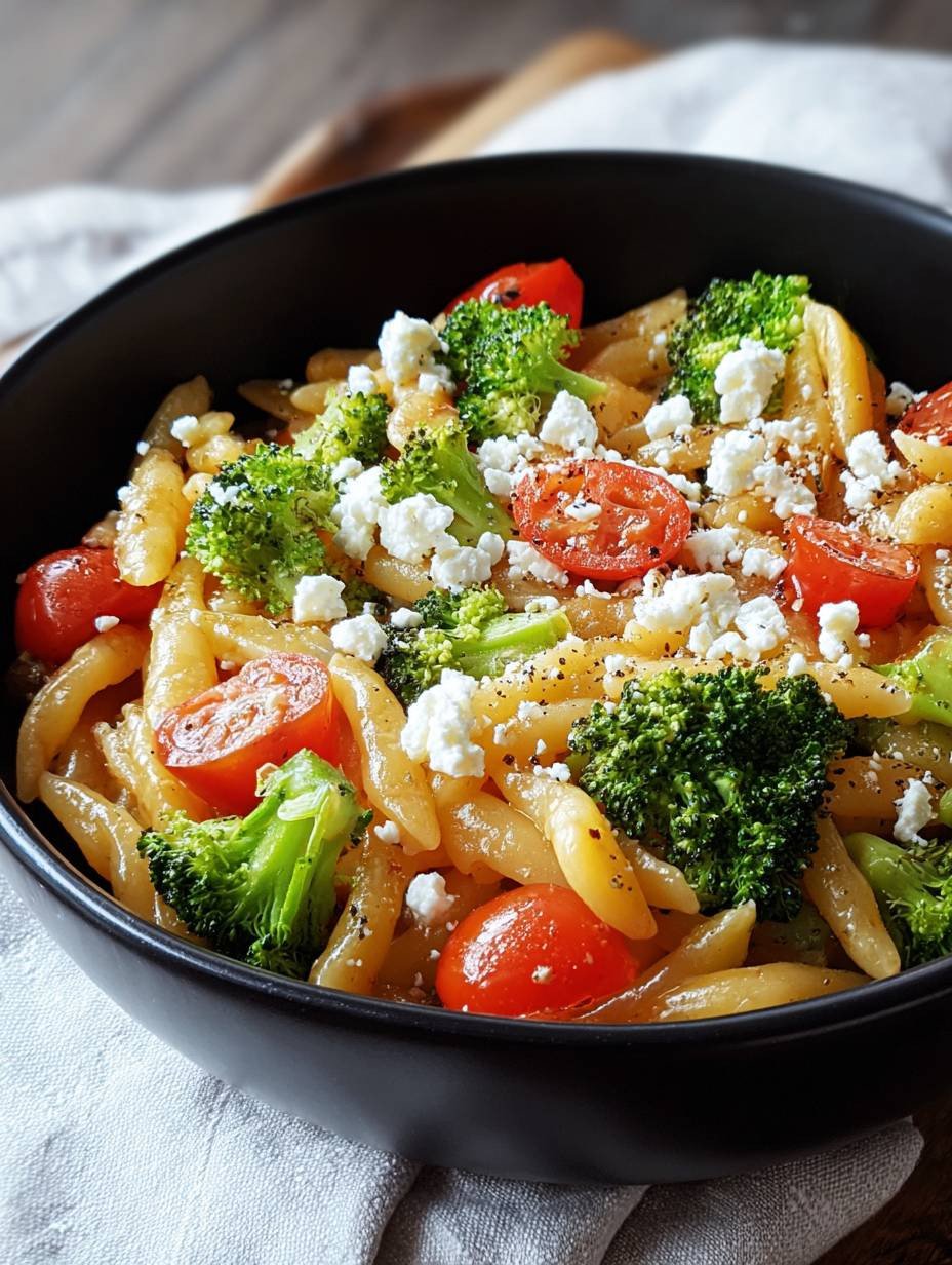 Nudeln mit Brokkoli Feta Tomaten | Gesund & Schnell image 2