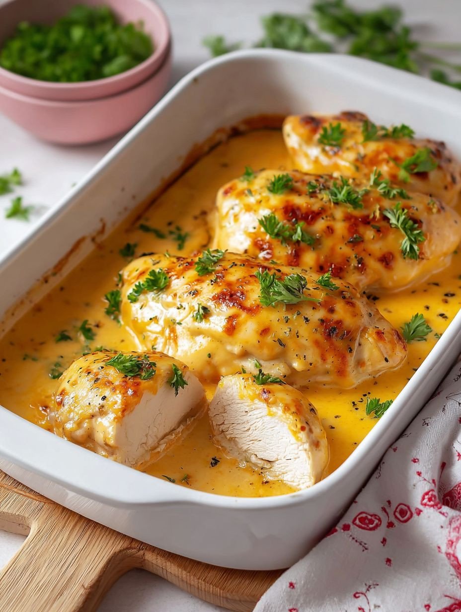 Ofen Hähnchenbrust mit Frischkäse | Einfach & Gesund image 2