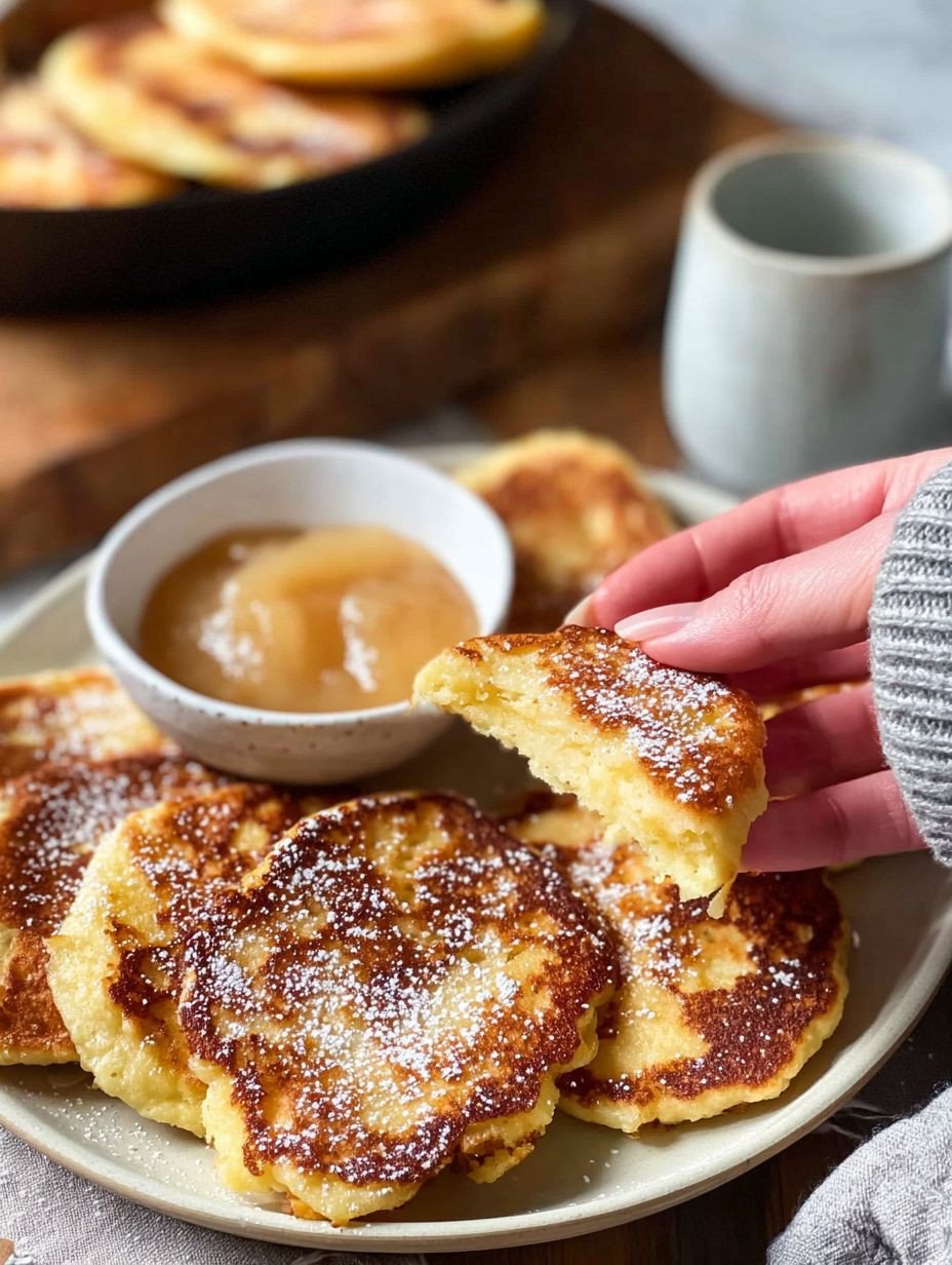 Quarkkeulchen mit Apfelmus | Schnell, Gesund & Knusprig im Airfryer image 2