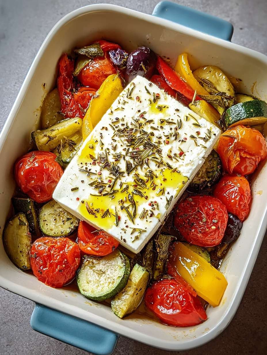 Schnell Gesund Gebackener Feta Ofengemüse – Perfektes Abendessen image 2