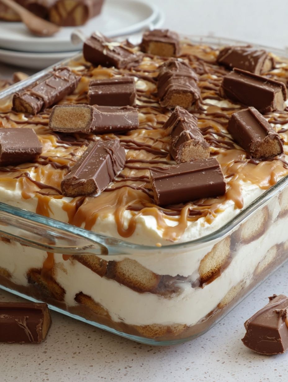 Snickers Caramel Tiramisu | Easy No-Bake Dessert image 2