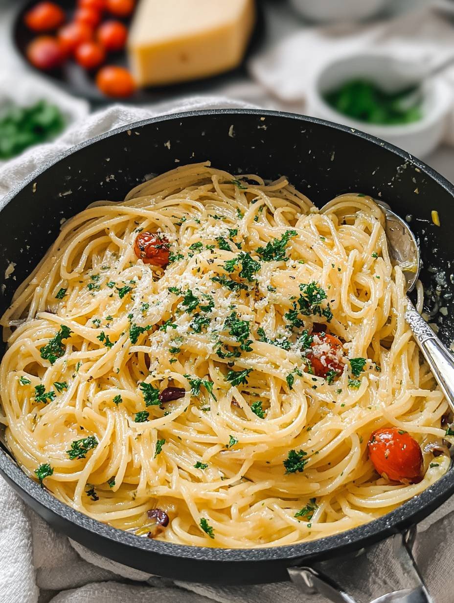 Blitzschnelle Knoblauch Pasta mit Kirschtomaten image 2