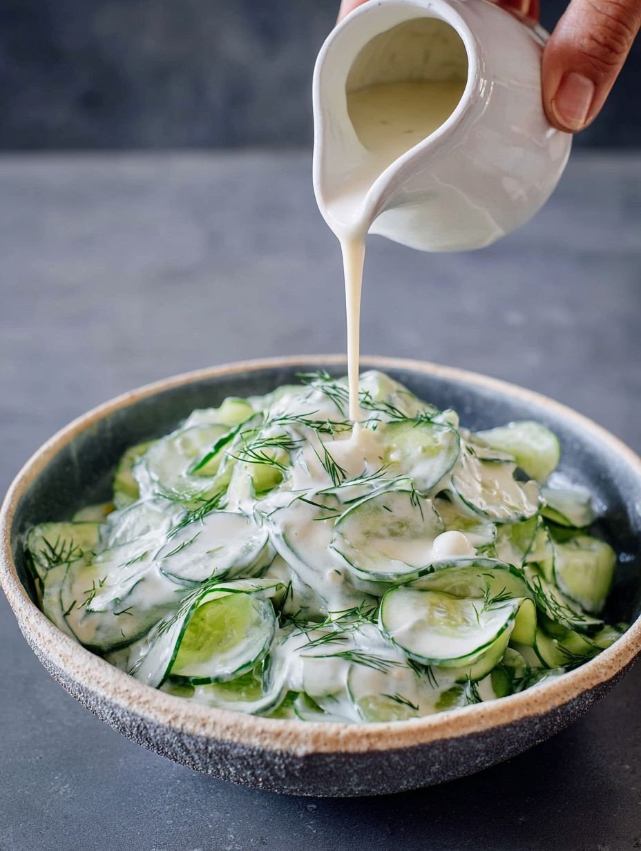 Blitzschneller Gurkensalat mit cremigem Joghurt-Dill. image 2