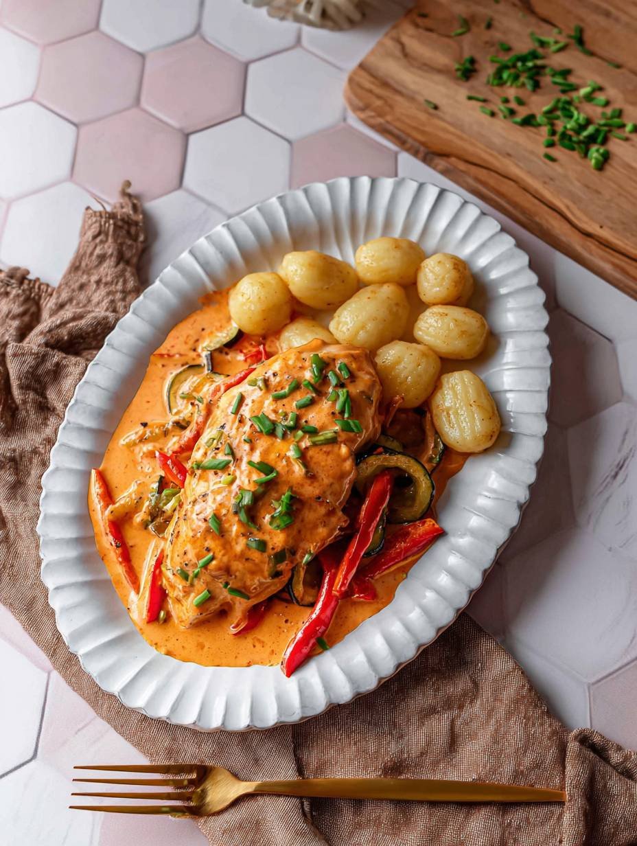 Cremige Hähnchenbrust mit Gemüse: Einfaches Ofenrezept image 2