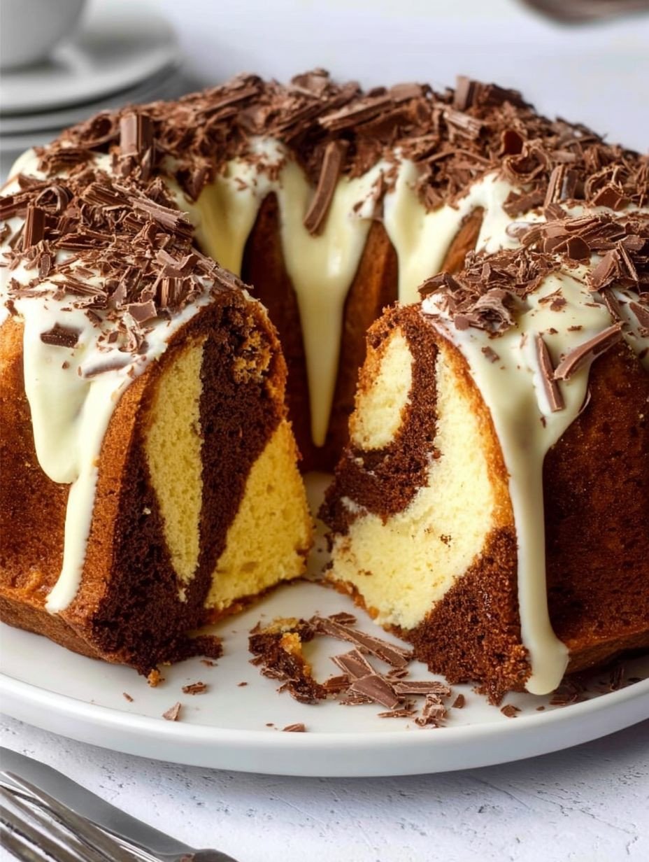 Der perfekte Marmorkuchen mit Schokoraspeln image 2