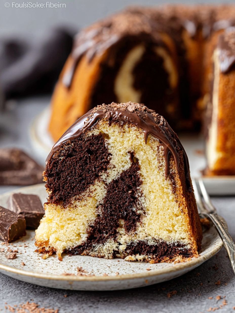 Der saftigste Marmorkuchen mit Schokoguss. image 2