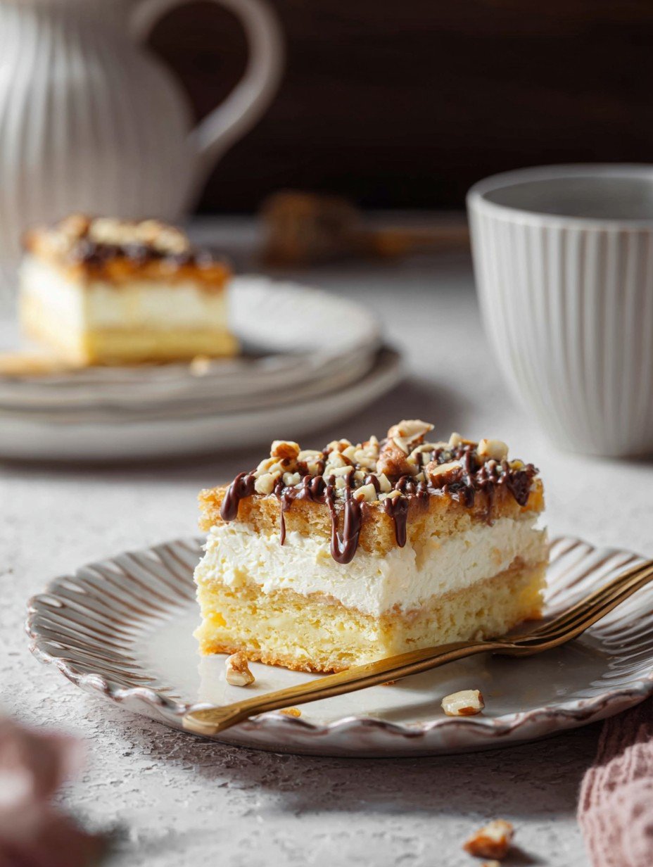 Himmlischer Blechkuchen mit Sahne und Schokolade image 2