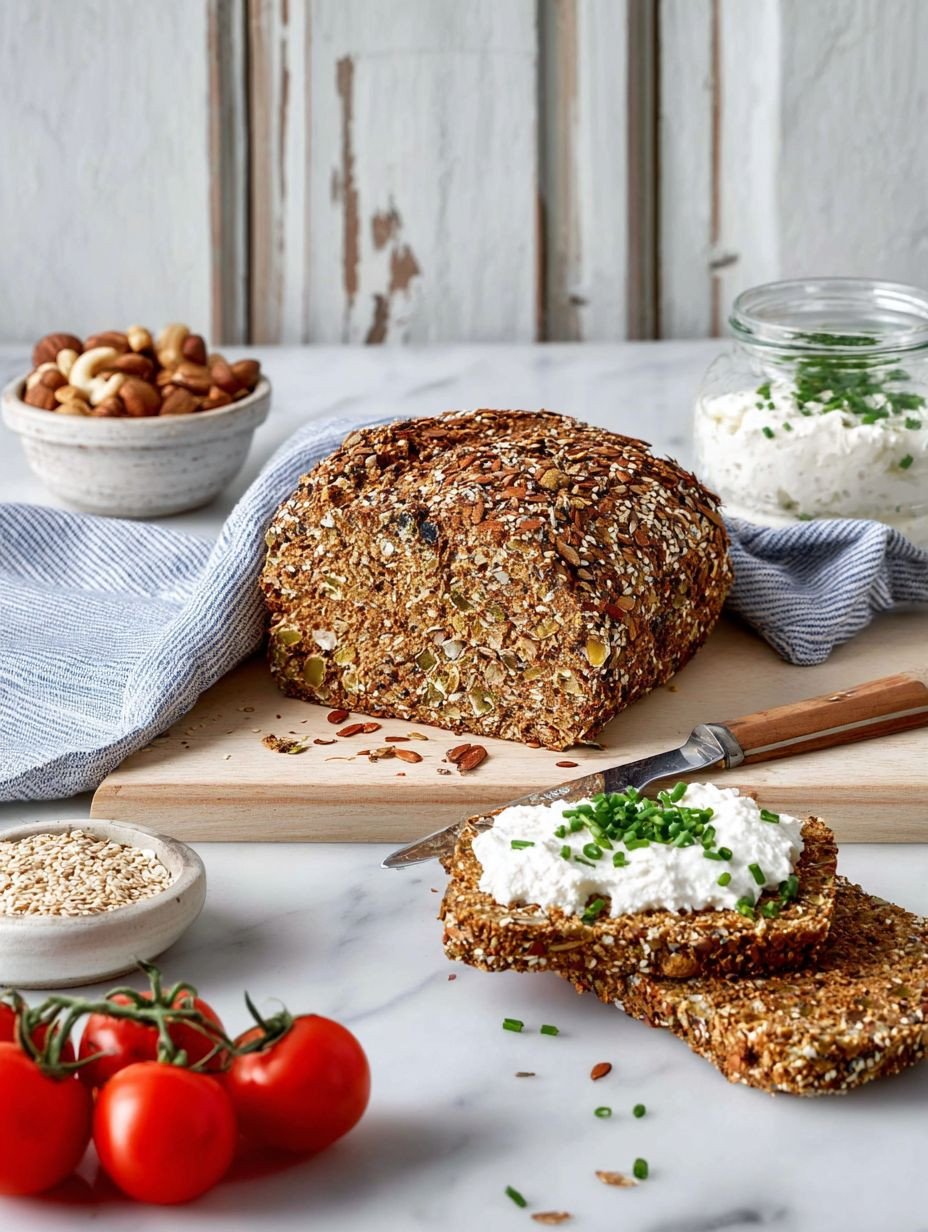 Kerniges Vollkornbrot mit Frischkäse Rezept. image 2