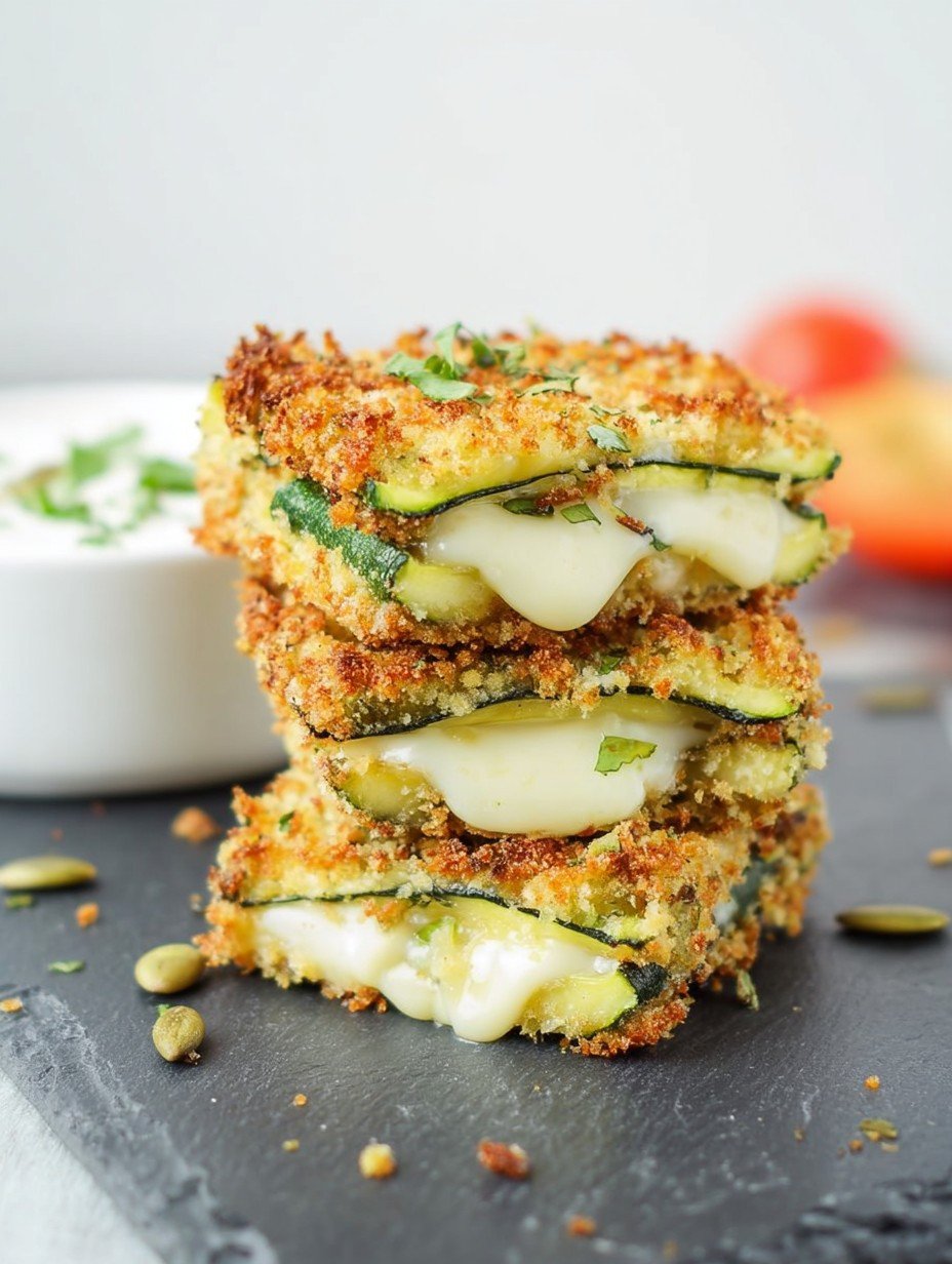 Knusprige Airfryer Zucchini mit Käsefüllung image 2