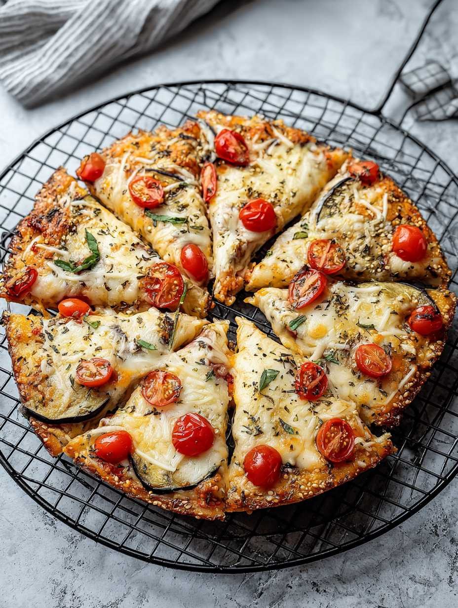 Knusprige Low Carb Aubergine Pizza – so einfach! image 2