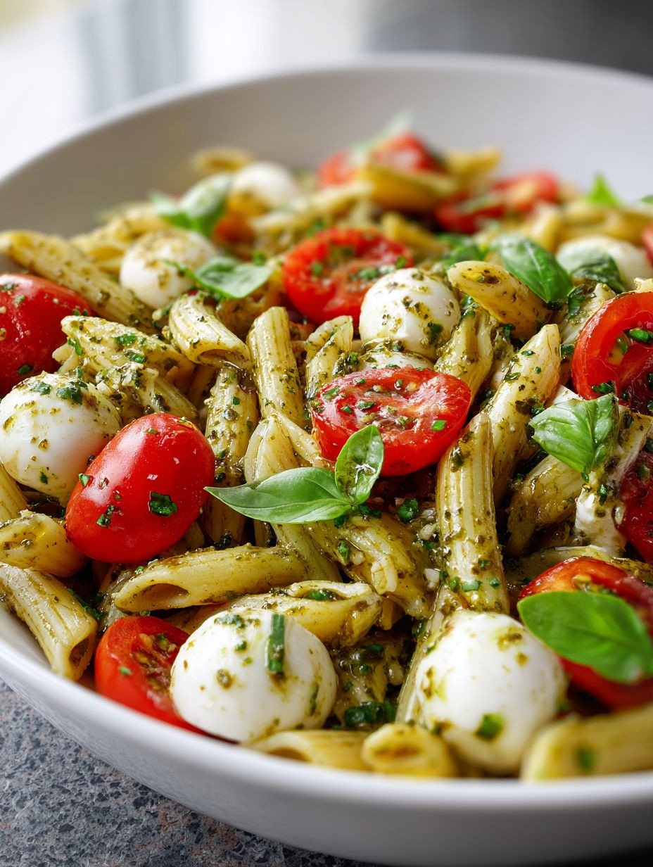 Schneller Nudelsalat mit Pesto, Mozzarella & Tomaten image 2