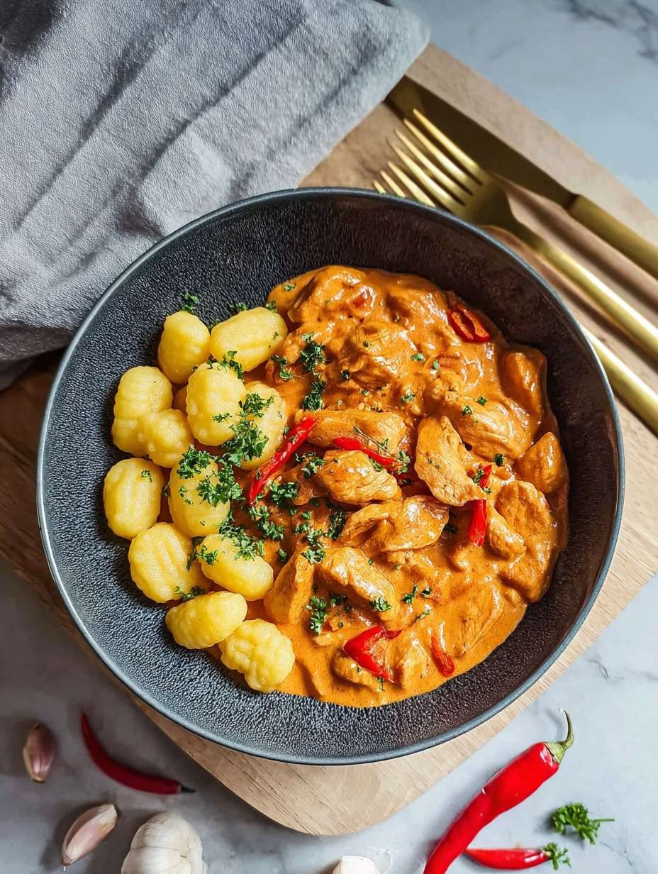 Schnelles & cremiges Paprika-Hähnchen mit Gnocchi image 2