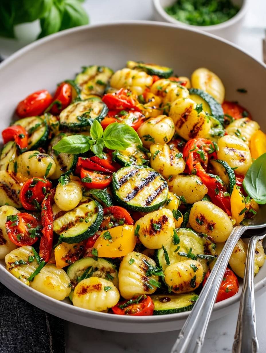 Sommerlicher Gnocchi Salat: Schnell & gesund mit Grillgemüse image 2