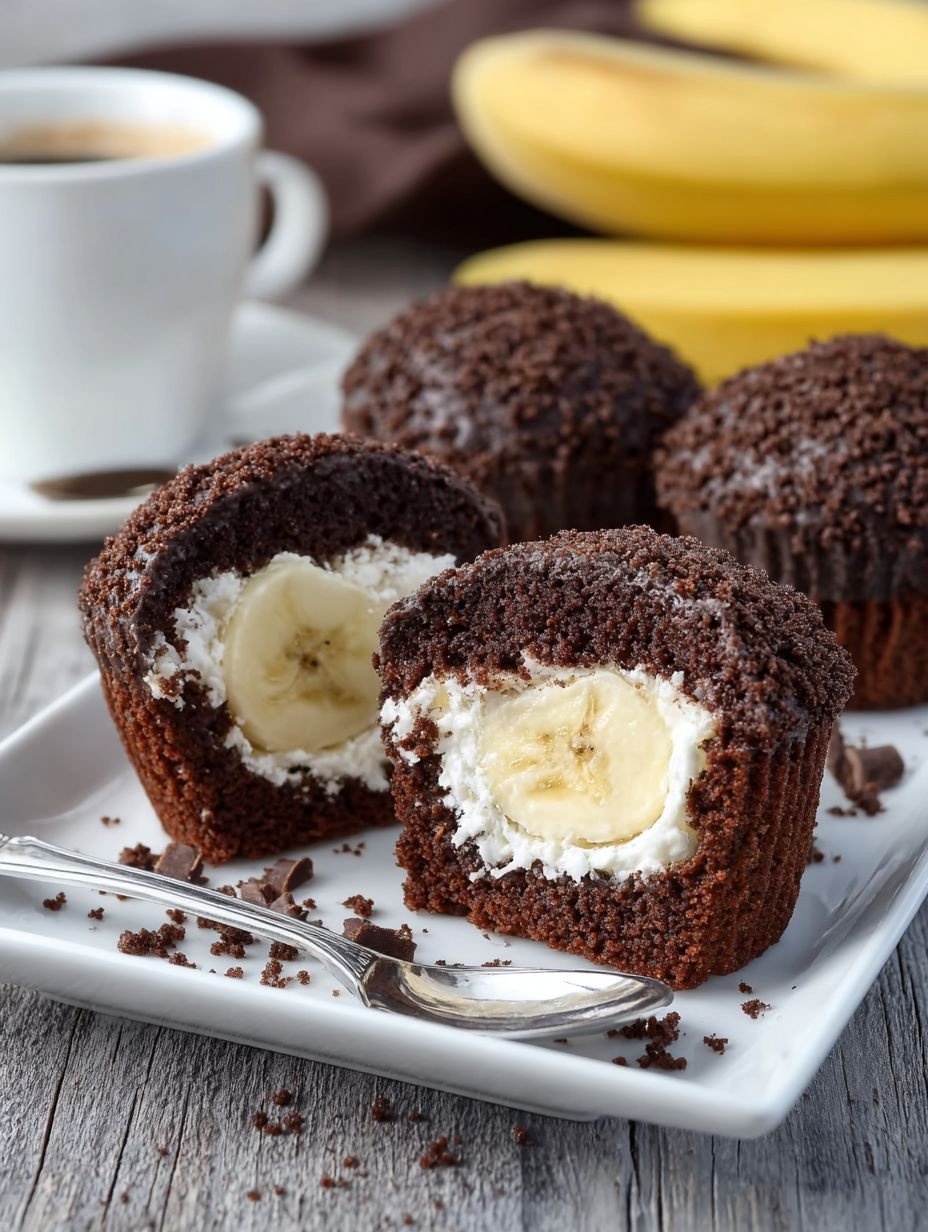 Versteckte Banane! Maulwurf-Muffins mit Creme image 2