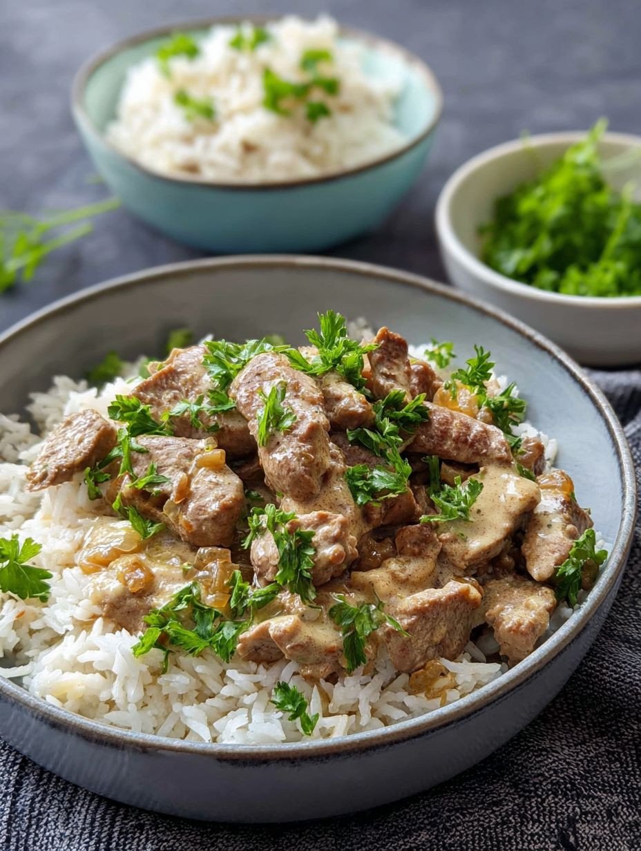 Zartes Rahmgeschnetzeltes mit Reis – Schnell & lecker. image 2