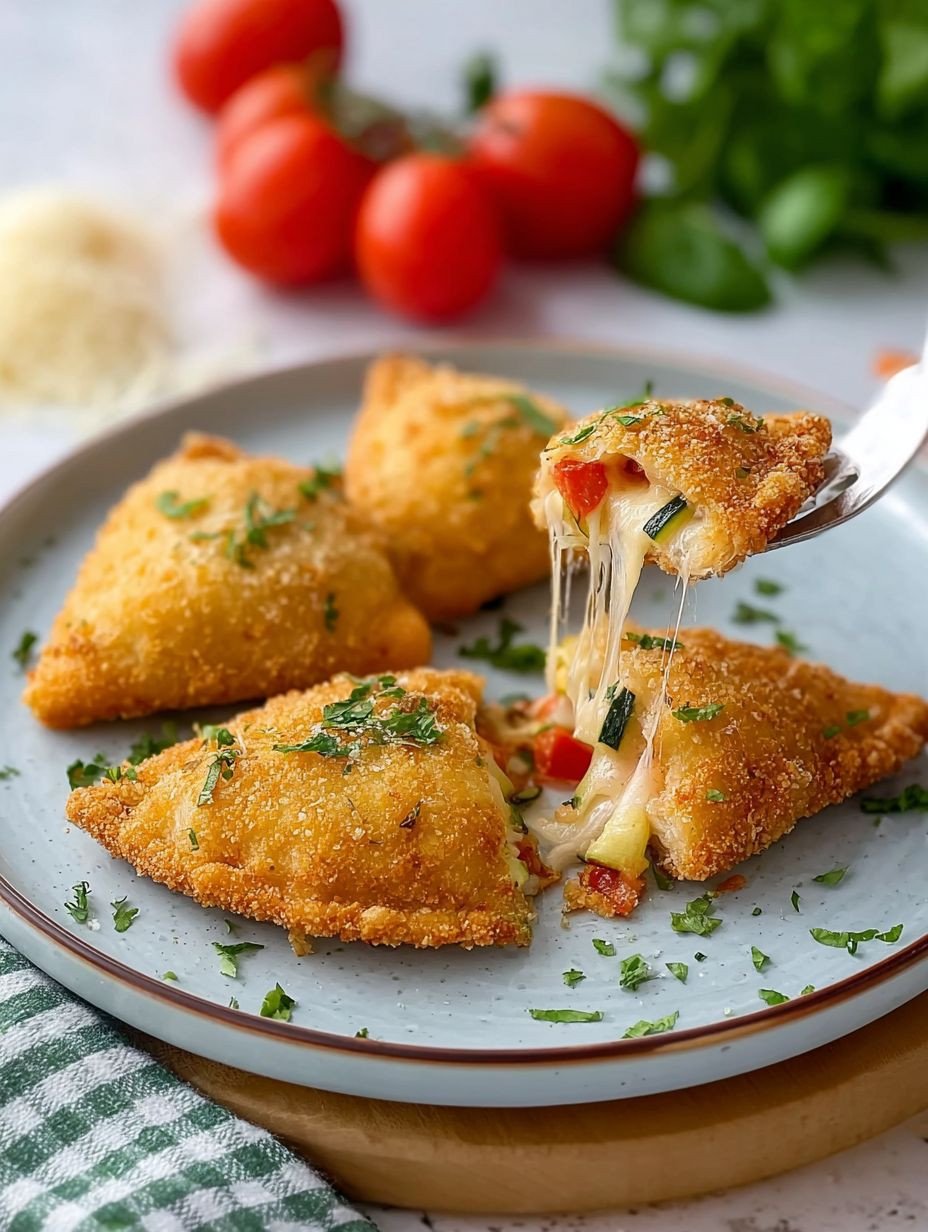 Zucchini-Käse-Taschen: Außen knusprig, innen cremig. image 2