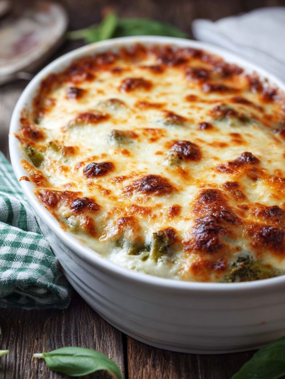 Der cremigste Brokkoli Auflauf mit knusprigem Käse image 2