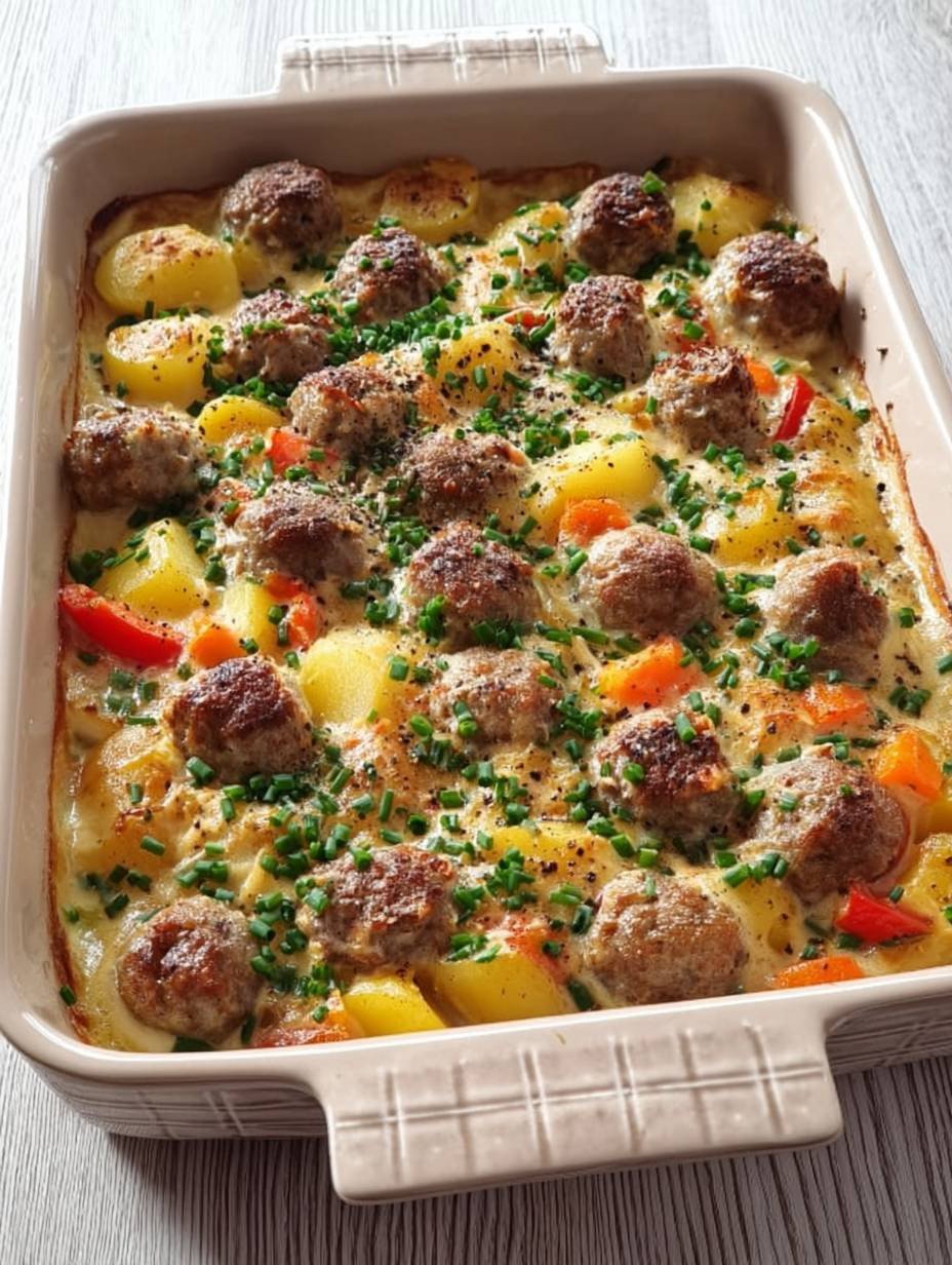 Der cremigste Kartoffelauflauf mit Hackbällchen image 2