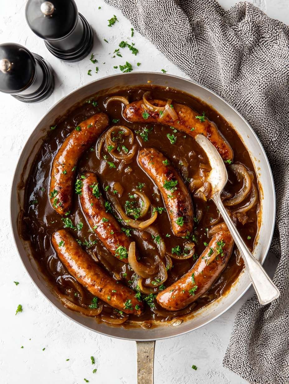 Herzhafte Bratwurst in Zwiebelsoße – schnell gemacht! image 2