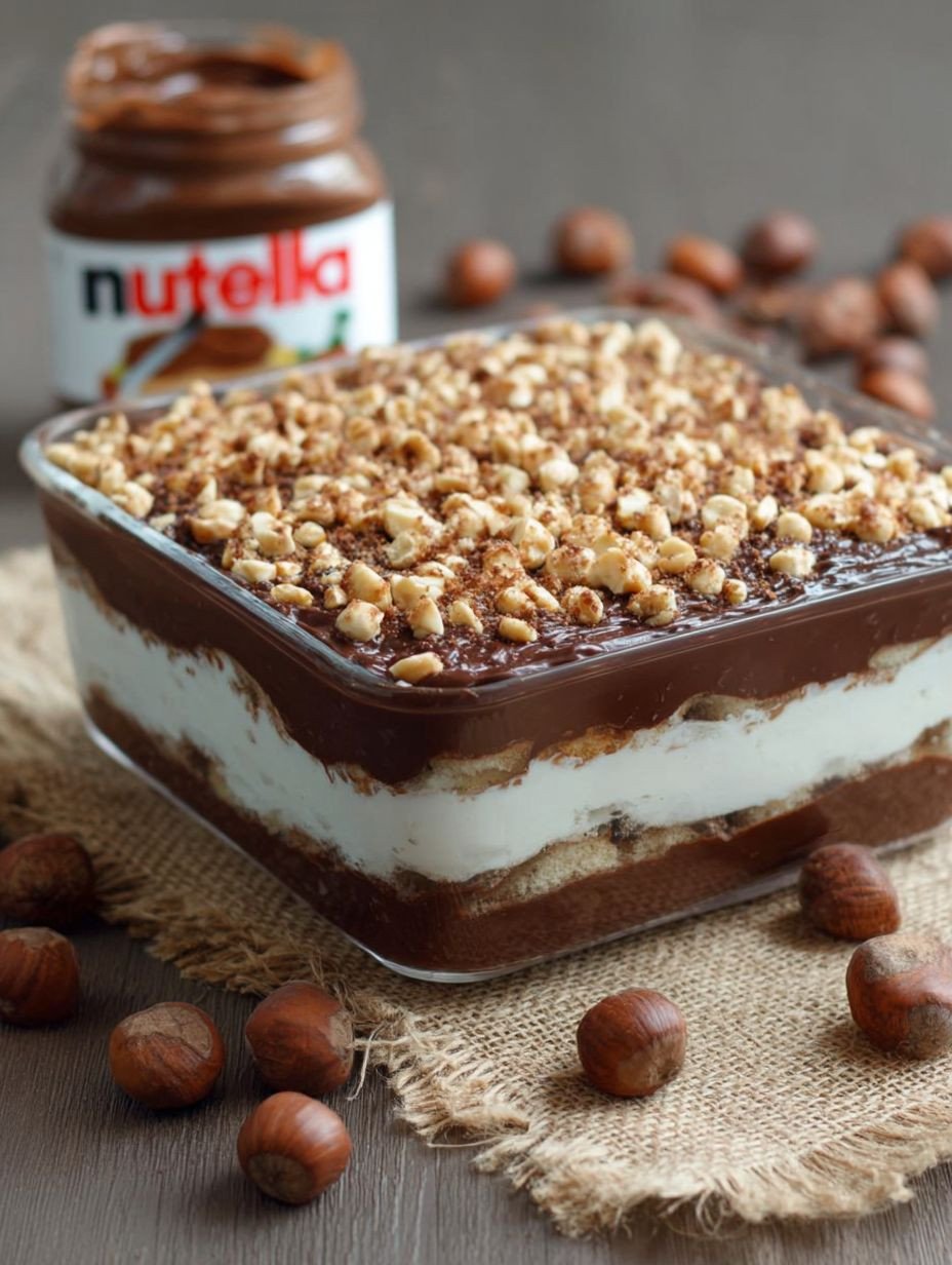 Himmlisches Nutella Tiramisu mit knusprigen Haselnüssen image 2