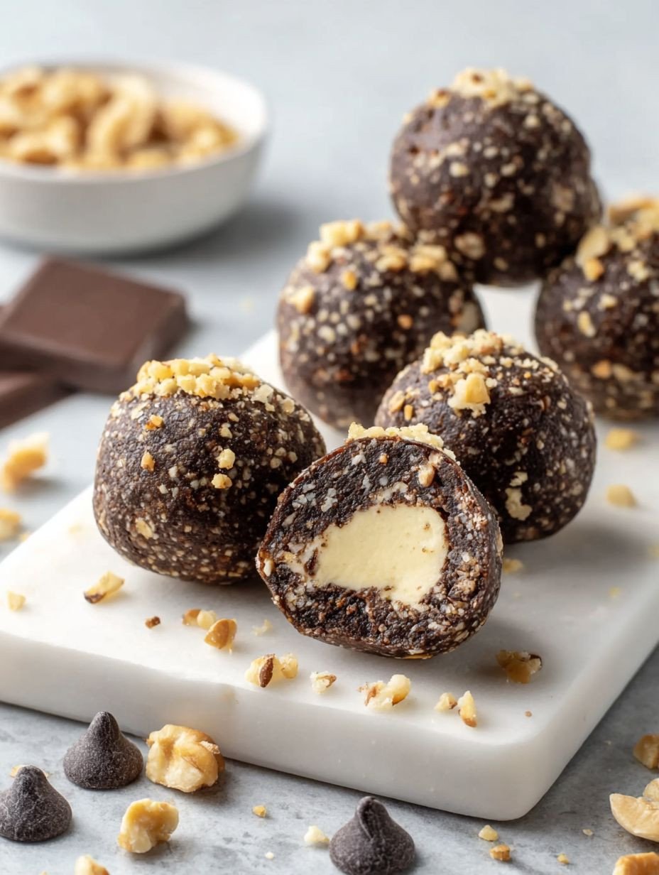 Schnelle Schoko-Nuss Energy Balls mit cremiger Füllung image 2