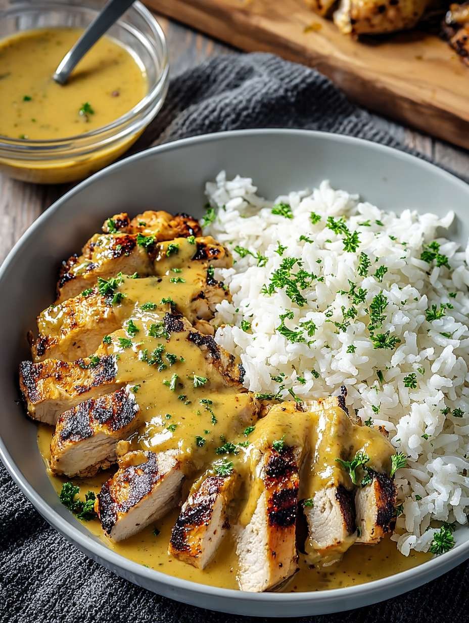 Schnelles & gesundes Honig-Senf Hähnchen mit Reis image 2